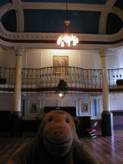 Mr Monkey looking around the old Opera House lobby