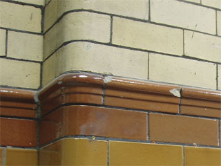 Tiling on the Engine House walls