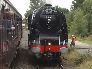The Duchess of Sutherland being filled up with water