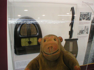 Mr Monkey looking at streamlined domestic appliances