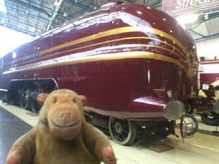 Mr Monkey looking along the side of the Duchess of Hamilton 