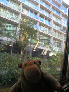 Mr Monkey looking at a site redeveloped by Urban Splash