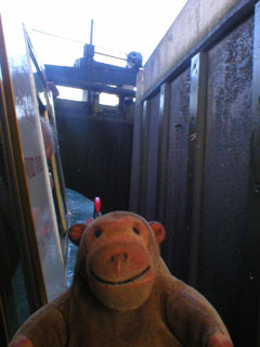 Mr Monkey further down inside the lock
