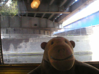 Mr Monkey underneath the Trafford Road Bridge