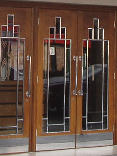 The Art-Deco front doors of the Plaza