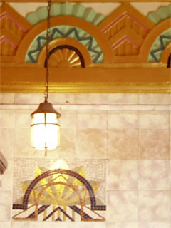 Decorative tiling in the foyer