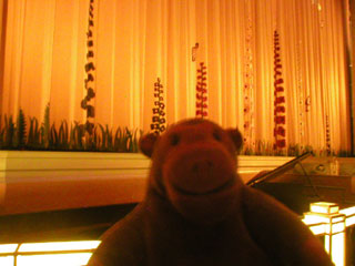 Mr Monkey looking at the main curtain