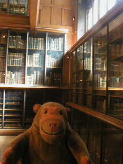 Mr Monkey looking around the Spencer Room