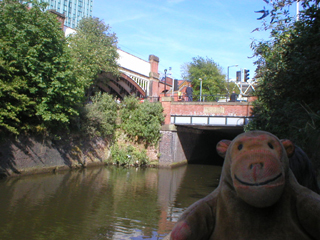 Mr Monkey approaching the Deansgate tunnel