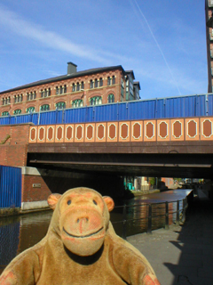 Mr Monkey looking at the Albion Street bridge