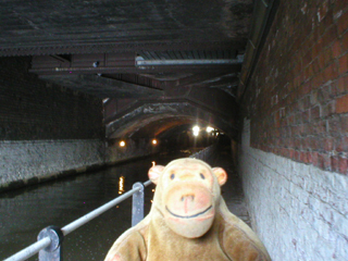 Mr Monkey trotting through the tunnel under Piccadilly