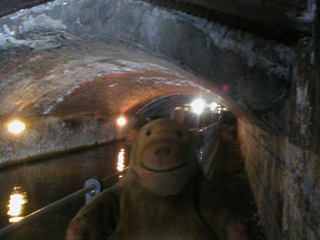 Mr Monkey looking at the original tunnel under Piccadilly