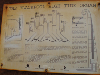 The panel explaining how the High Tide Organ works