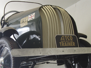 The radiator and bonnet of the ATCO trainer