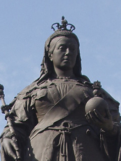Detail of the 1904 statue of Queen Victoria