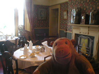 Mr Monkey in the boarding house parlour