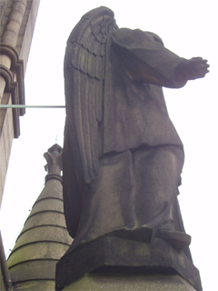 One of the clock tower angels