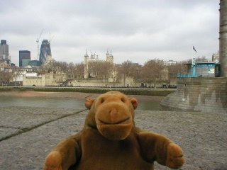 Mr Monkey opposite the Tower of London