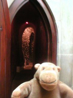 Mr Monkey in spooky underground tunnels