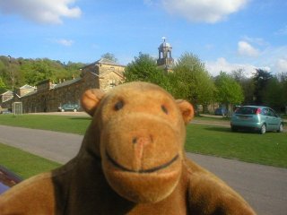 Mr Monkey outside the stable block