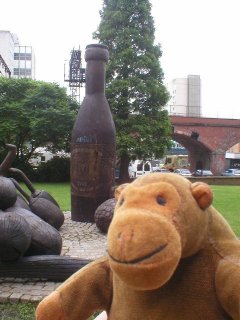 Mr Monkey and a monument to Vimto