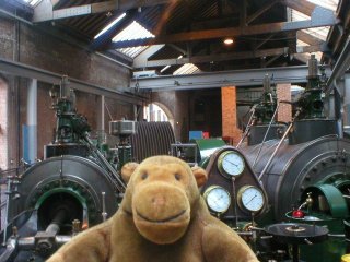 Mr Monkey with a mill engine