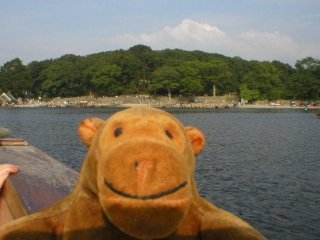Mr Monkey speeding back to the pier