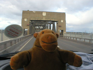 Mr Monkey approaching Kincardine Bridge