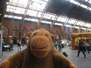 Mr Monkey at St. Pancras station