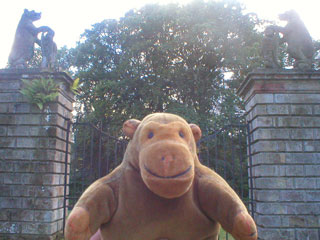 Mr Monkey at the Bear Gate of Traquair