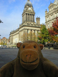 Mr Monkey across the road from Leeds Town Hall