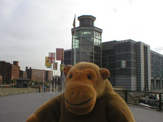 Mr Monkey in front of the Royal Armouries