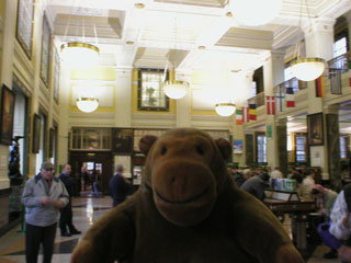 Mr Monkey inside the General Post Office