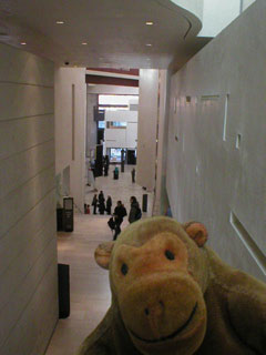 Mr Monkey in the Millennium Wing of the National Gallery