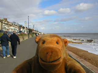 Mr Monkey on the promenade at Felixstowe