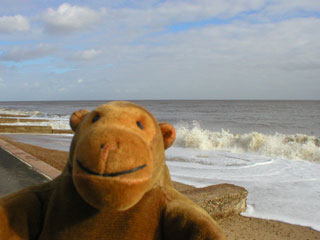 Mr Monkey on the seafront at Felixstowe