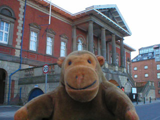 Mr Monkey outside the Old Customs House