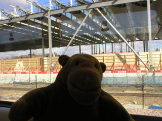 Mr Monkey leaving St Pancras Station
