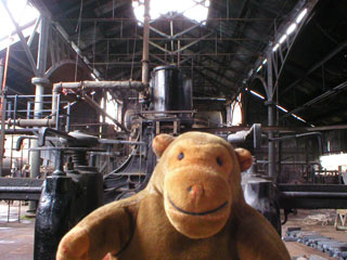 Mr Monkey inside the wrought ironworks