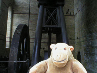 Mr Monkey in the blast furnace engine room