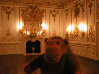 Mr Monkey inside the Norfolk House Music Room