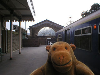 Mr Monkey at Buxton station
