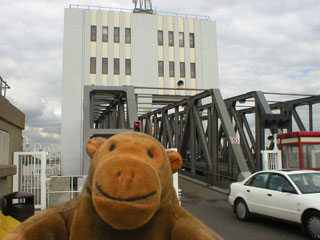 Mr Monkey boarding the Woolwich ferry