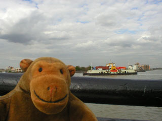 Mr Monkey watching another ferry