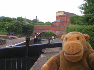 Mr Monkey inspecting the Firepool Lock