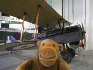 Mr Monkey looking at an SE5a