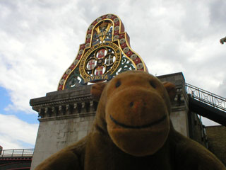 Mr Monkey beside the old Blackfriars bridge