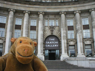 Mr Monkey outside the Saatchi Gallery