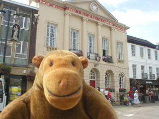 Mr Monkey outside Ripon town hall