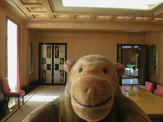 Mr Monkey in the Eltham Palace dining room